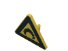 Набор LEGO Roadsign Clip-on  2.2 x  2.667 Triangular with Fire Print, Желтый