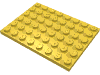 Набор LEGO Plate 6 x 8, Желтый