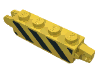 Набор LEGO Hinge Brick 1 x 4 Locking with Danger Stripes Black Print, Желтый