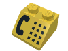 Набор LEGO Slope 45В° 2 x 2 with Black Phone Print, Желтый