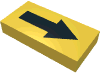 Набор LEGO Tile 1 x 2 with Long Black Arrow Print, Желтый