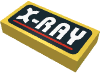 Набор LEGO Tile  1 x  2 with "X-RAY" Print, Желтый