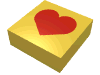 Набор LEGO Tile 1 x 1 with Red Heart Print Scala Jewelry, Желтый