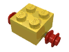 Набор LEGO Brick 2 x 2 [Red Wheels for Single Tyre], Желтый