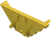 Набор LEGO Vehicle, Tipper End Flat with Pins, Желтый