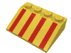 Набор LEGO Slope 33В° 3 x 4 with Red Stripes Print, Желтый