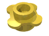 Набор LEGO Plate Round 1 x 1 with Flower Edge [4 Petals], Желтый