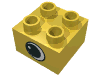 Набор LEGO Duplo, Brick 2 x 2 with Eye with White Spot Print, on Two Sides - Type 1, Желтый