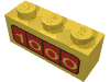 Набор LEGO Brick  1 x  3 with Cash Register '1000' Display Print, Желтый