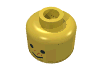 Набор LEGO Minifig Head with Freckle Nose and Standard Grin Print [Blocked Open Stud], Желтый