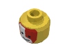 Набор LEGO Minifig Head Face Paint Islander with Red and White War Paint Print [Blocked Open Stud], Желтый