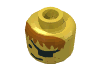 Набор LEGO Minifig Head Male - Eyepatch, Stubble and Reddish-Brown Hair Print [Blocked Open Stud], Желтый