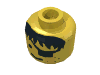 Набор LEGO Minifig Head Male Eyepatch, Stubble, Black Hair Print [Blocked Open Stud], Желтый