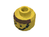 Набор LEGO Minifig Head Male Headset Over Smile, Red-Brown Hair &amp, Желтый
