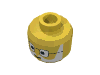 Набор LEGO Minifig Head Glasses with Round Glasses, Gray Lines Beard and Moustache Print [Blocked Open Stud], Желтый