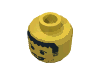 Набор LEGO Minifig Head Moustache Scruffy Raised Eyebrows, Smirk Print [Blocked Open Stud], Желтый