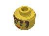 Набор LEGO Minifig Head Female with Brown Hair, Eyelashes, and Lips Print [Blocked Open Stud], Желтый
