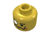 Набор LEGO Minifig Head Glasses with Monocle, Scar, and Moustache Print [Blocked Open Stud], Желтый