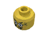 Набор LEGO Minifig Head with Villainous Glasses & Black Facial Hair Print [Blocked Open Stud], Желтый