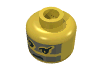 Набор LEGO Minifig Head Face Paint with Gray Stripes across Face Print (Achu) [Blocked Open Stud], Желтый