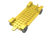 Набор LEGO Vehicle Chassis 14 x  6.5 with Tow-Hook and Light-Gray Wheels, Желтый