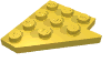 Набор LEGO Wedge Plate 4 x 4 Wing Left, Желтый