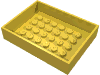 Набор LEGO Container, Box 6 x 8 x 1 1/3 Bottom, Желтый