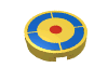 Набор LEGO Tile, Round 2 x 2 with Archery Target Print, Желтый