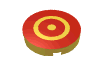 Набор LEGO Tile 2 x 2 Round with Red Rings Print, Желтый