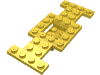Набор LEGO Vehicle, Base 4 x 10 x 2/3 with 2 x 2 Recessed Center with Smooth Underside, No Center Hole, Желтый