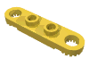 Набор LEGO Technic, Plate 1 x 4 with Toothed Ends, Желтый