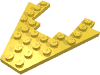 Набор LEGO Wedge, Plate 8 x 8 with 4 x 4 Cutout, Желтый