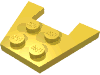 Набор LEGO Wedge Plate 3 x 4 without Stud Notches, Желтый