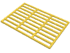 Набор LEGO Bar 9 x 13 Grille, Желтый