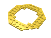Набор LEGO Plate Special 10 x 10 Octagonal Open Center, Желтый