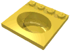 Набор LEGO  Sink 4 x 4 with Elliptical Basin, Желтый