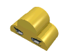 Набор LEGO Brick 2 x 4 x 2 No Studs, Triple Curved Top with Monster Eyes Print, Желтый
