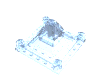 Набор LEGO Roof Piece 6 x 6 x 3 Peaked, Trans-Medium Blue