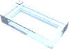 Набор LEGO Tile 1 x 2 with Groove, Trans-Medium Blue
