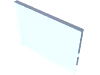 Набор LEGO Glass for Window 1 x 4 x 3, Trans-Medium Blue