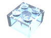 Набор LEGO Brick 2 x 2 without Inside Ridges, Trans-Medium Blue
