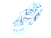 Набор LEGO Technic Beam 1 x 3 Thin, Trans-Medium Blue