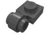 Набор LEGO Plate Special 1 x 1 with Clip Light [Thick Ring], Pearl Dark Gray