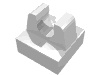 Набор LEGO Tile Special 1 x 1 with Clip with Rounded Tips, Белый
