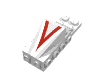 Cockpit Space Nose with Silver and Red V Print [6820]
