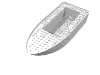 Набор LEGO Boat Hull Unitary 25 x 10 x 4 1/3 Complete Assembly, Белый