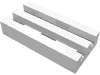 Набор LEGO Tile Special 1 x 2 Grille without Bottom Groove, Белый