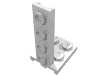 Набор LEGO Bracket 2 x 2 - 1 x 4, Белый