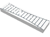 Набор LEGO Tile 1 x 4 with Stylised Radar Print, Белый