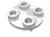Набор LEGO Plate, Round 2 x 2 Thin with Wheel Holder, Белый